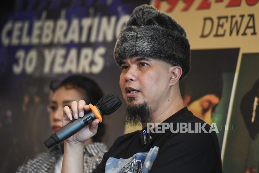 Musisi legendaris Ahmad Dhani. Pentolan grup band Dewa 19, Ahmad Dhani membela UAS dan menyebut dideportasinya UAS jadi bahan para buzzer mengolok-olok ulama. Foto: Republika.